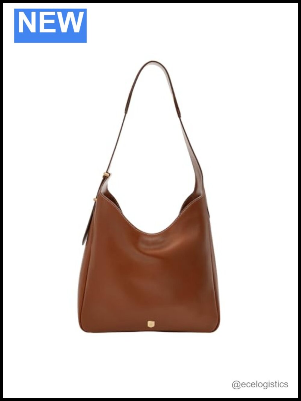 Genuine Leather Hobo Shoulder Bag with Adjustable Strap, Fits iPad Pro